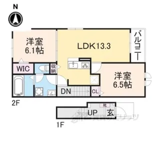 ソルヴェーグ2【2階】の間取り