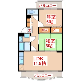 ファームガーデンD棟【3階】の間取り