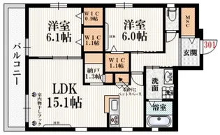 コンティーゴ【3階】の間取り
