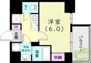 エスリード神戸ハーバークロス【7階】の間取り