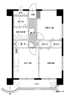 松橋マンション【2階】の間取り