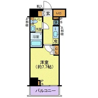 ジェノヴィア東日本橋駅前グリーンヴェール【6階】の間取り