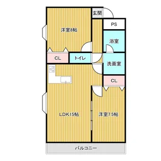 クレール【3階】の間取り