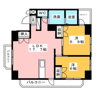 シティータワー昴III【4階】の間取り