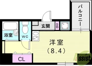 YKハイツ西明石【5階】の間取り