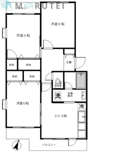 宮崎台オークビレッジE【1階】の間取り