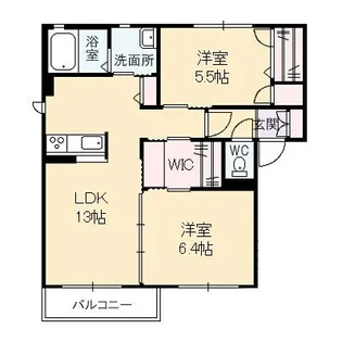パールハイツ B棟【1階】の間取り