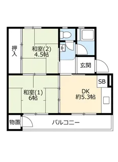 UR金剛【2階】の間取り