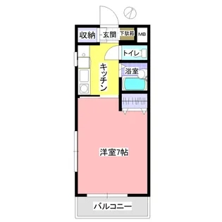 シティハイム山崎【1階】の間取り