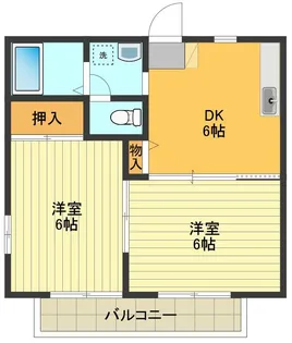 オリンピアA【2階】の間取り