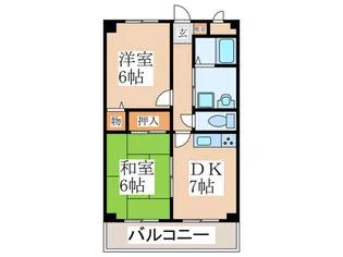 ボヌ-ル俊徳【2階】の間取り