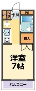 リバーサイドハイツ米田【2階】の間取り