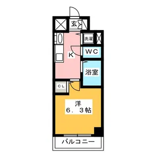 プレサンス金山グリーンパークス【9階】の間取り