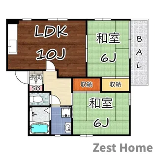 ベル坂部B棟【1階】の間取り