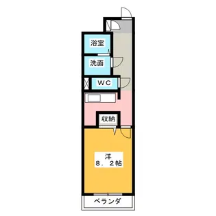 ラフィネ上浜【2階】の間取り