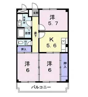 マンションカメリア【3階】の間取り