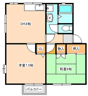 ソファレS【2階】の間取り