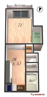 山形県山形市円応寺町【アパート】の間取り