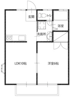 カミクラハイツ【1階】の間取り