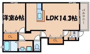 サンレミニオン B【1階】の間取り