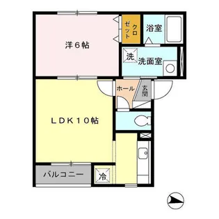 ロイウッド陽翔【1階】の間取り