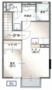 グリン・ゲイブルズ【2階】の間取り