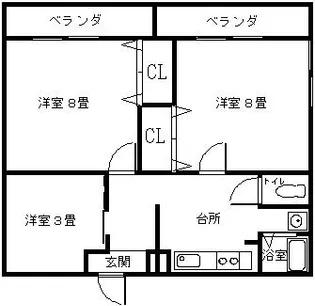 カームハウス【1階】の間取り