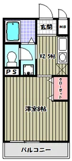 カーサ寺池【3階】の間取り