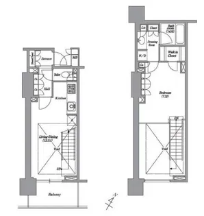レキシントンスクエア白金高輪【8階】の間取り