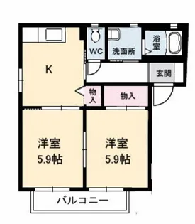 バリュージュ2000B棟【2階】の間取り
