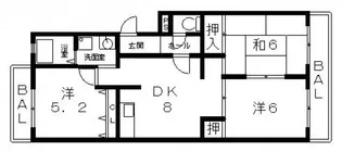 サンハイム南山本【4階】の間取り