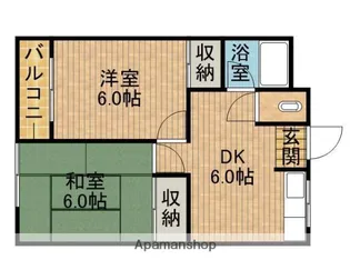 元島田荘A【1階】の間取り