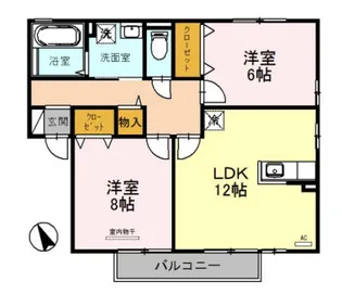 リビングタウン水口 D棟【2階】の間取り