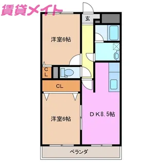 セ・シ・ボン【2階】の間取り