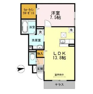 ラ・モンテ A棟【1階】の間取り