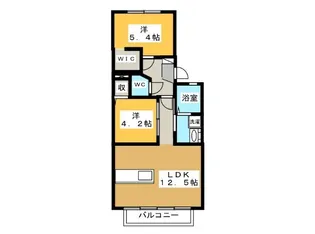 グランメールイトウ B棟【2階】の間取り