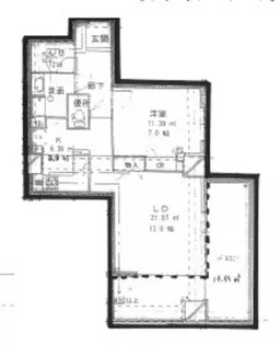 1LDKの間取り画像