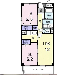 ラ.コスモス【1階】の間取り