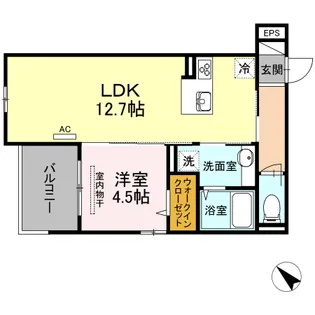 セジュールTOM【3階】の間取り