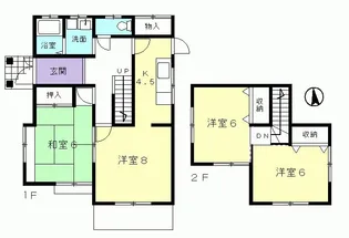 岐阜県瑞浪市寺河戸町【一戸建】の間取り