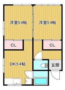 内村コーポ【2階】の間取り