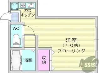 ベルグラン越路4【1階】の間取り