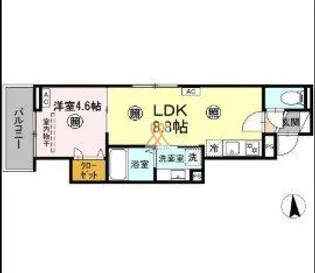 東京都荒川区荒川4【アパート】の間取り