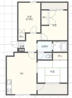サンライズ小郡【4階】の間取り