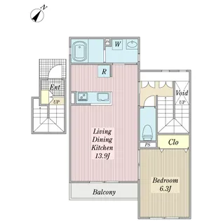 view court 六喜【2階】の間取り