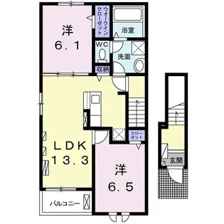 クレールパル【2階】の間取り