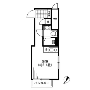三敬中洲マンション【4階】の間取り