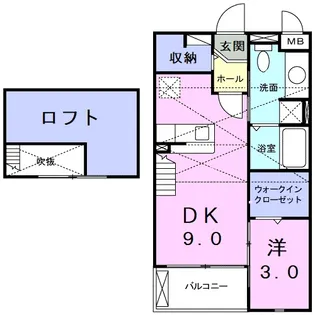 滋賀県米原市中多良1【アパート】の間取り