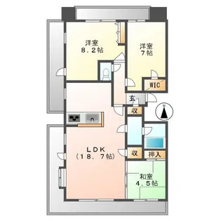 ダイアパレス四日市久保田【6階】の間取り