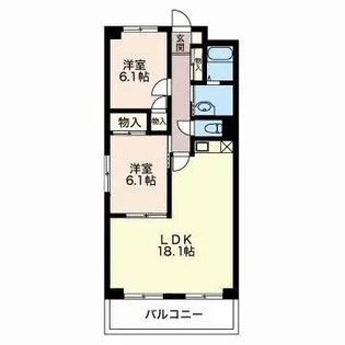 アーバン矢島【2階】の間取り